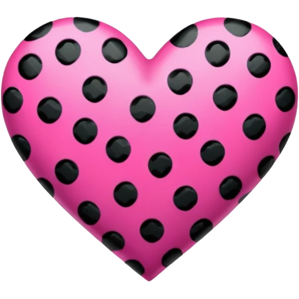 Hot pink heart with black leopard print emoji
