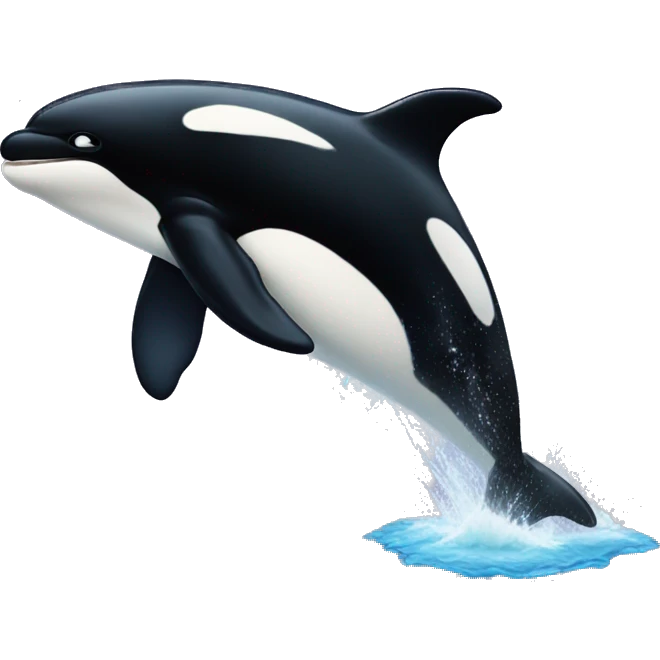 Killer whale jumping out of water emoji