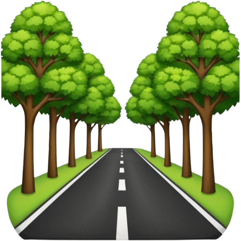 a road with trees emoji