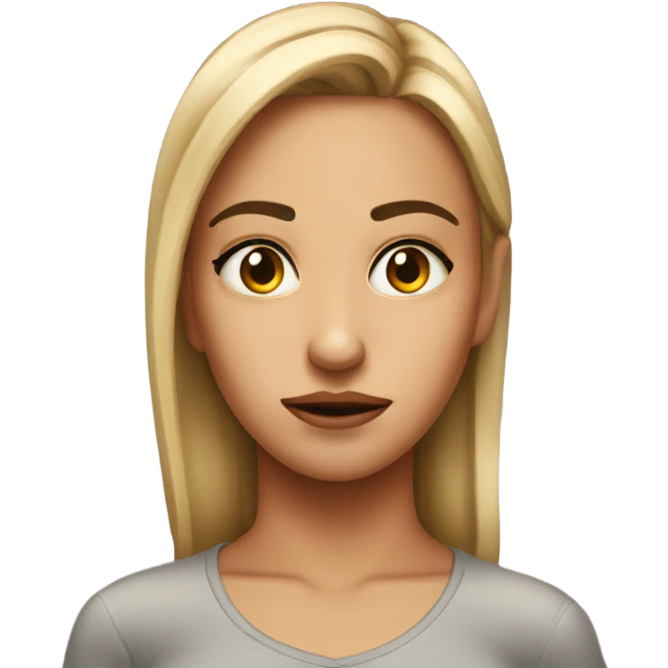 Guilty side eye girl emoji