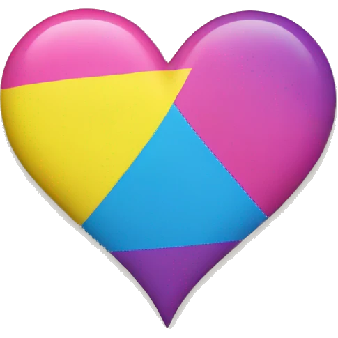 Pansexual heart emoji
