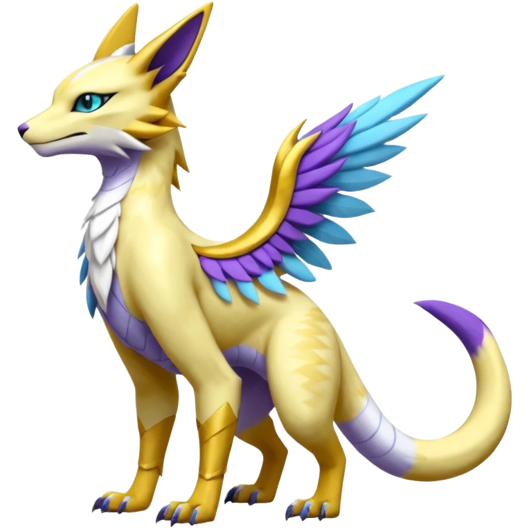 Renamon-Zeraora-Bastet-Latias-Vernid-Sergal-fusion-hybrid-creature emoji