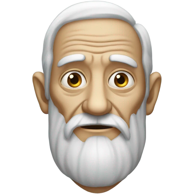 old man with beard portrait alien emoji