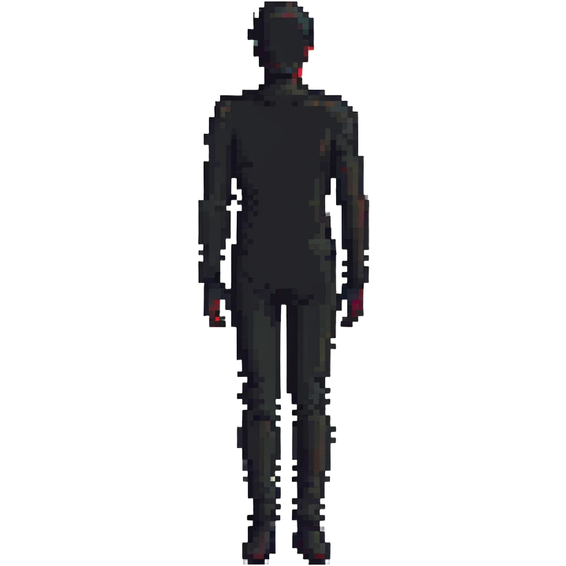 pixel art male silhouette, minimalist human shape emoji