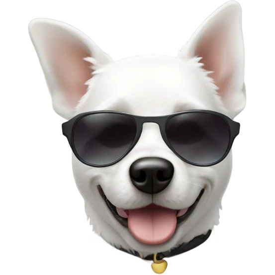 dog white with sunglasses emoji