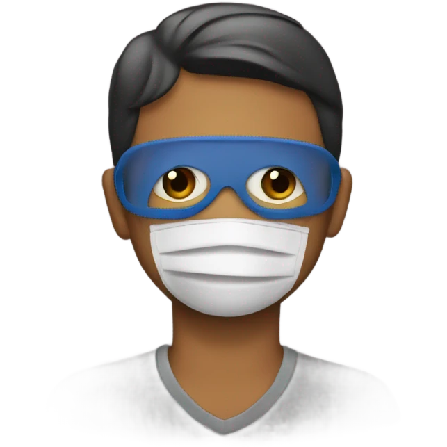 A dad with  mask emoji