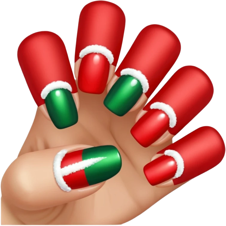 xmas nail art emoji