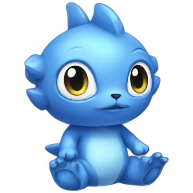 blue baby Digimon creature emoji