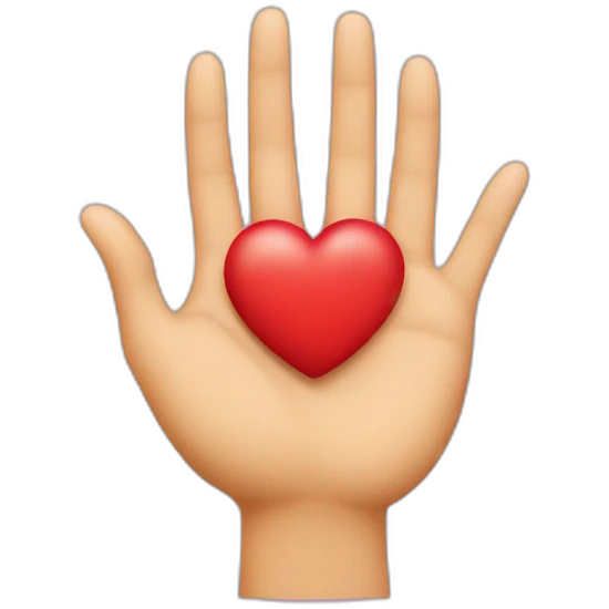 coeur avec deux mains emoji