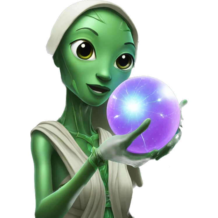Goddess mantis holding glowing healing orb emoji
