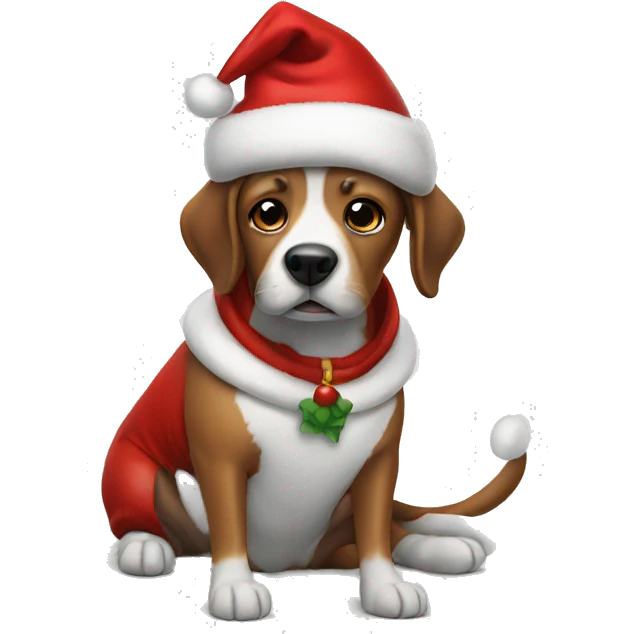Dog in Santa suit  emoji