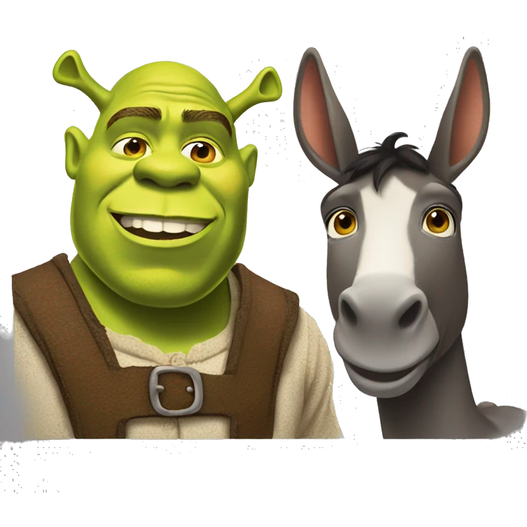 Shrek and burro emoji