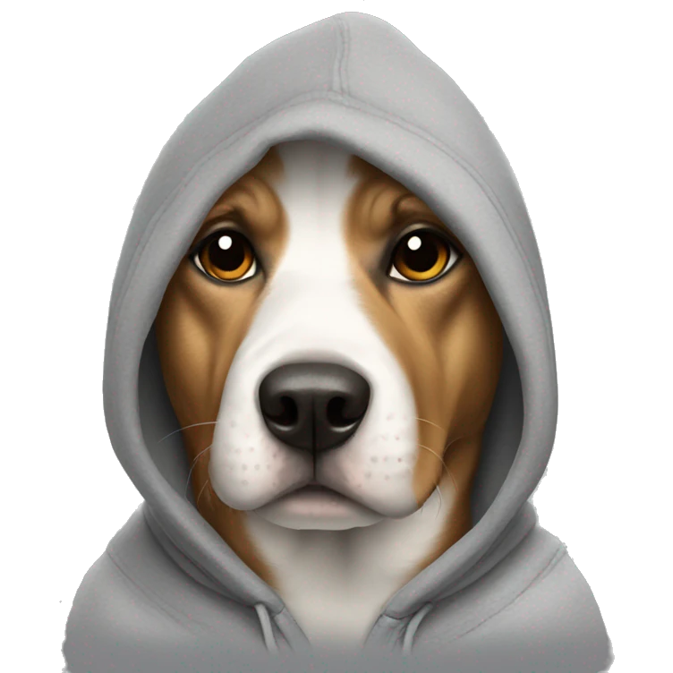 Dog with hoodie emoji