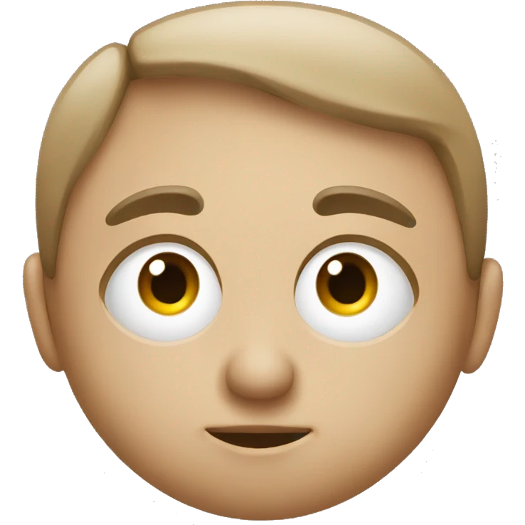side view of round face, single eye staring at you emoji