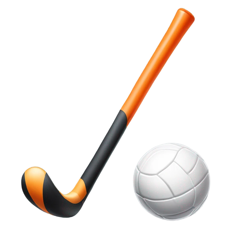 field hockey stick and ball emoji