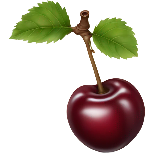 burgundy cherries on single stem emoji