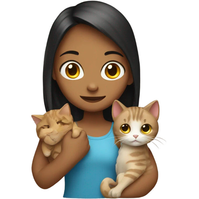 Girl with a cat emoji
