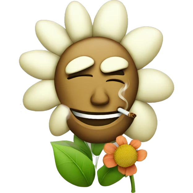 a flower Smoking relaxed  emoji
