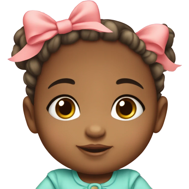 baby girl with bow  emoji