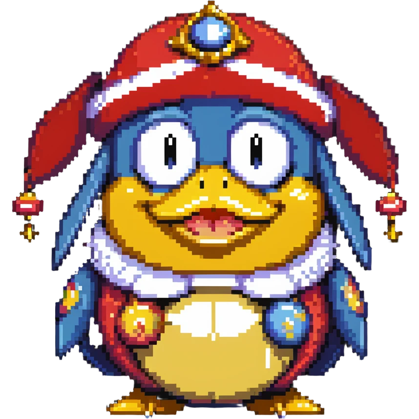 King Dedede drooling with a goofy expression emoji