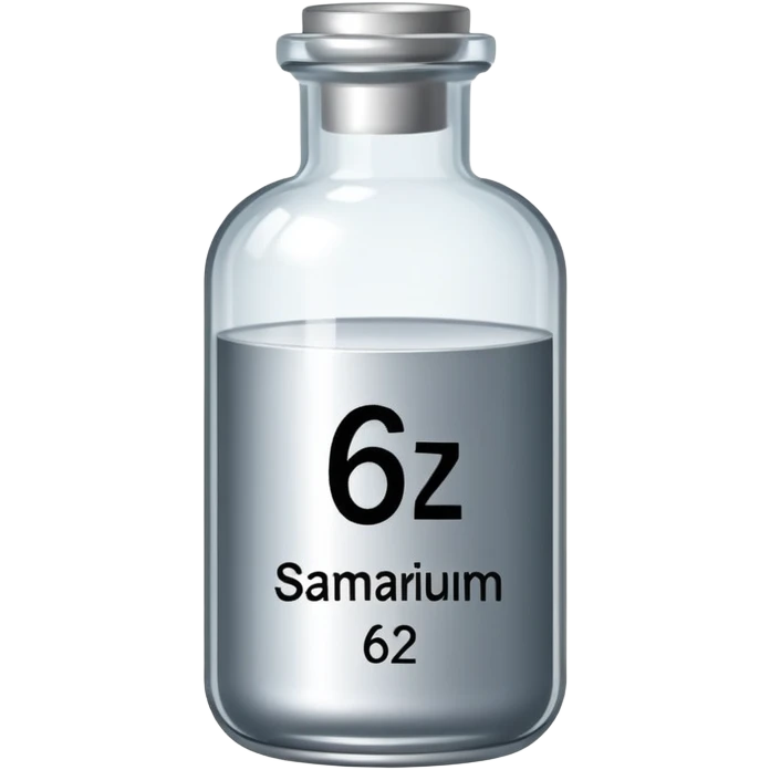 samarium rare earth mineral, silvery metal, chemical element Sm, atomic number 62 emoji