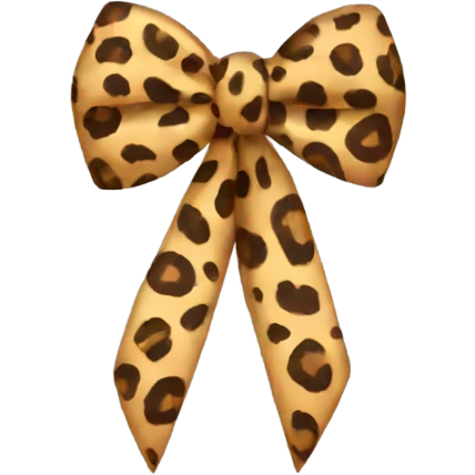 Cheetah print bow emoji