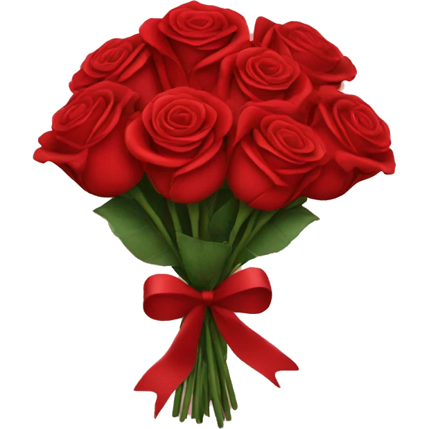 Bouquet of red roses emoji