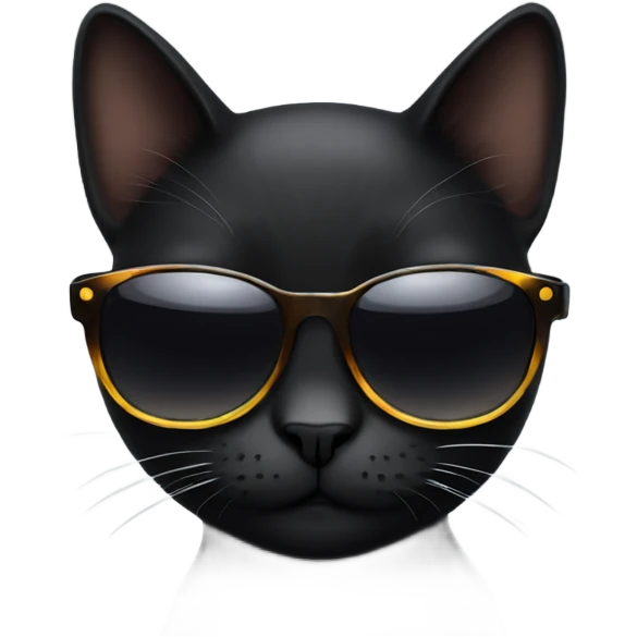 black cat with sunglasses emoji
