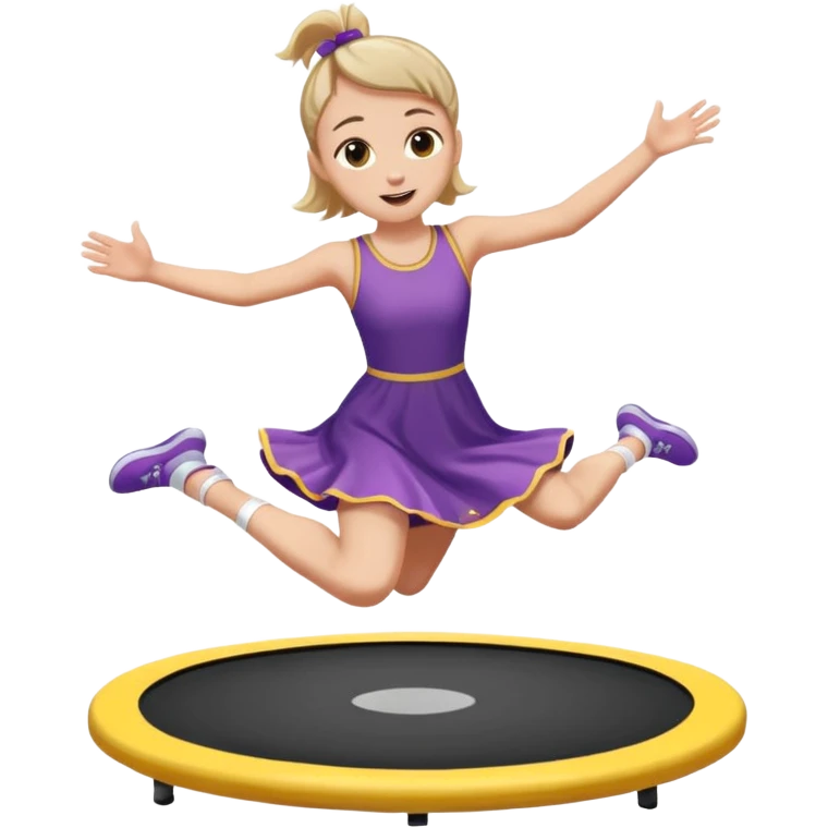 squeezie en robe qui fait du trampoline emoji