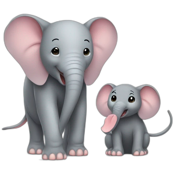 Mouse and elephant emoji