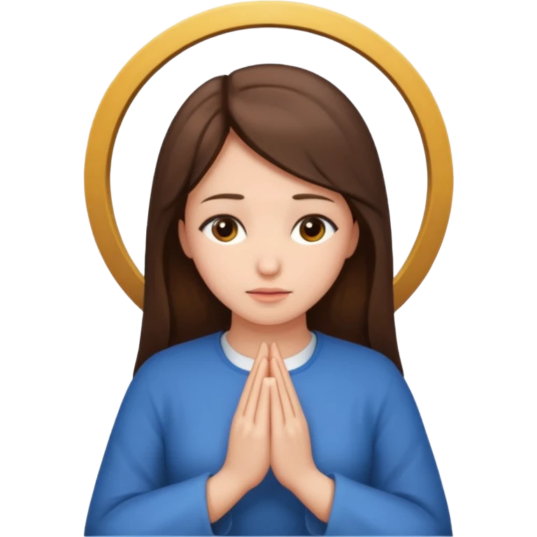 Praying woman brunette emoji