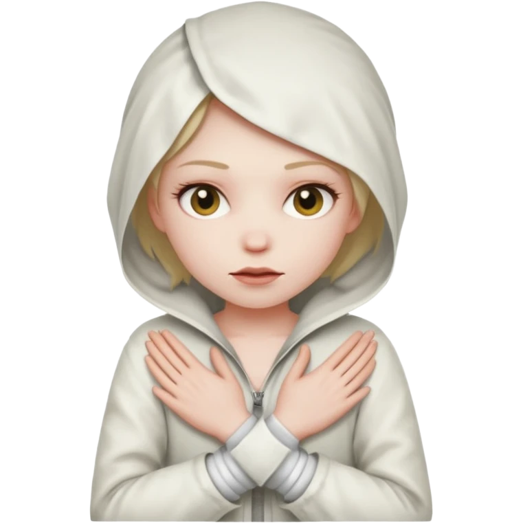 Девушка в Смирительной рубашке, рук не видно  emoji