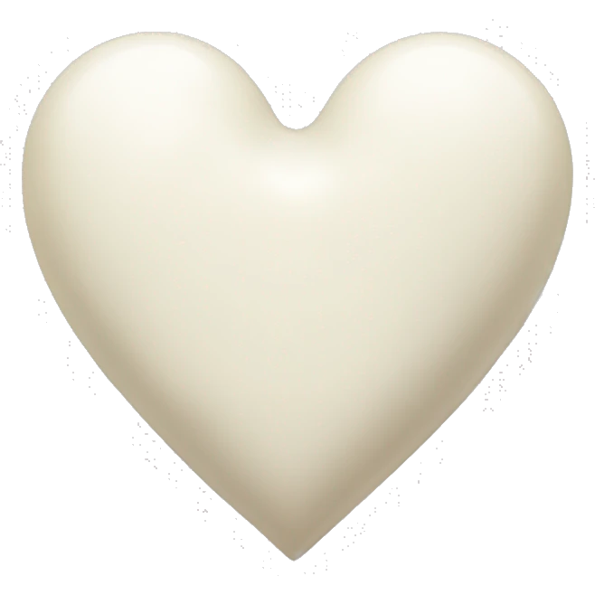 Ivory heart emoji