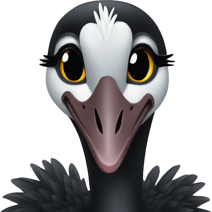 Black swan emoji