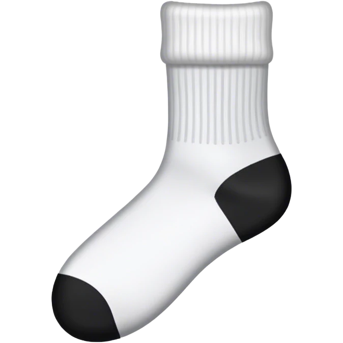a blackened white sock emoji