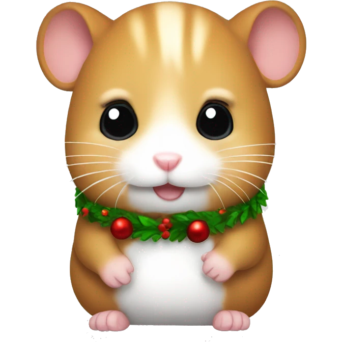 Christmas hamster emoji
