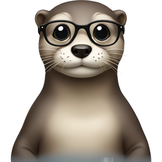 Otter with glasses emoji