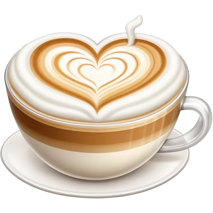 girly latte with cute details emoji