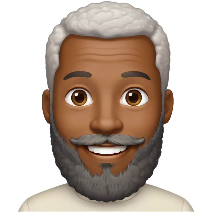 Black man salt and pepper beard emoji