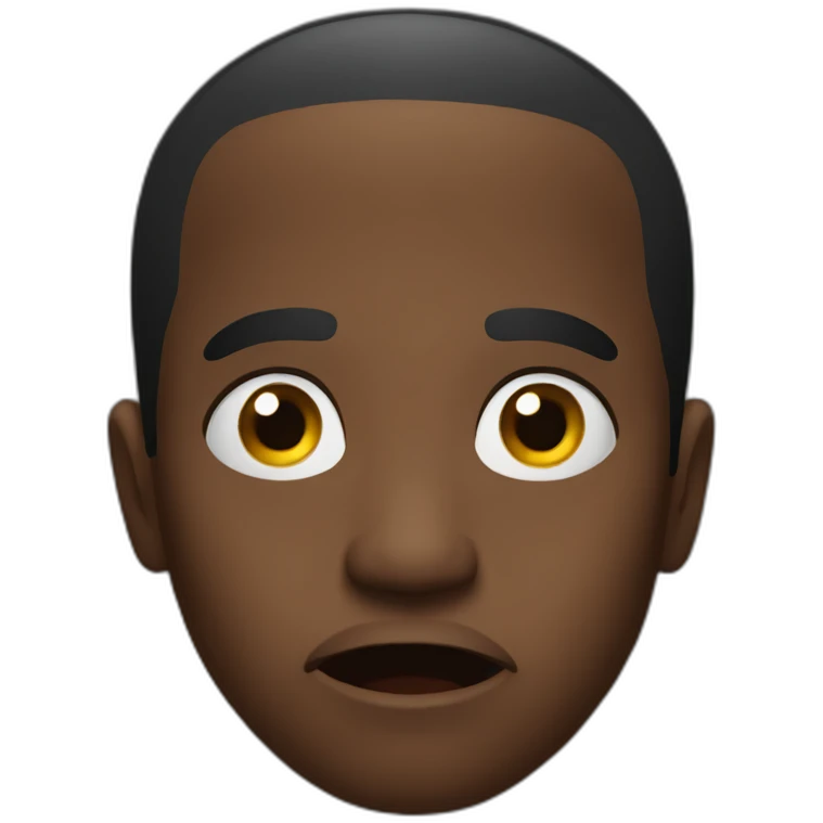 black man scared emoji