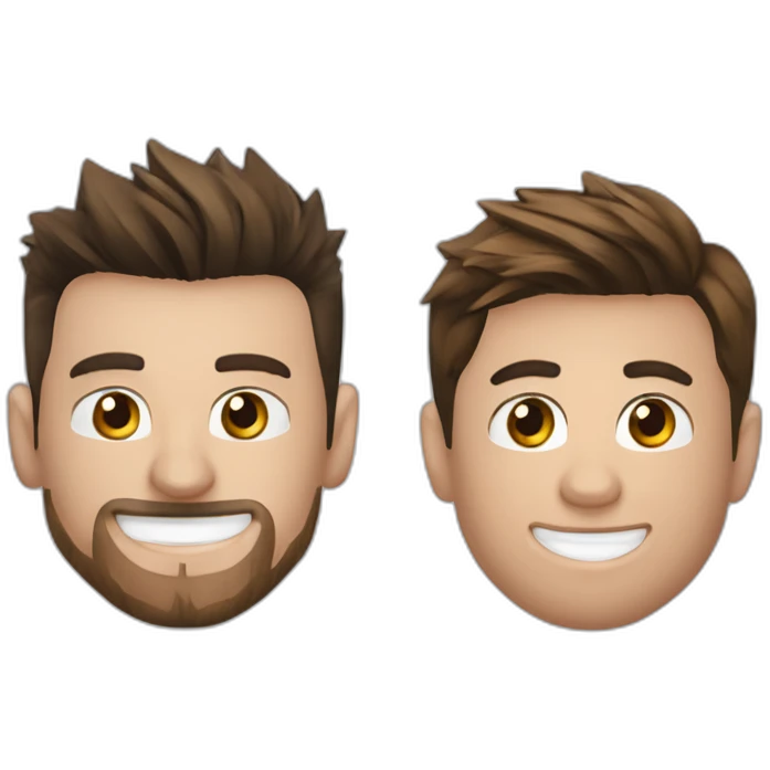 Messi et Cristiano Ronaldo qui s’embrassent  emoji