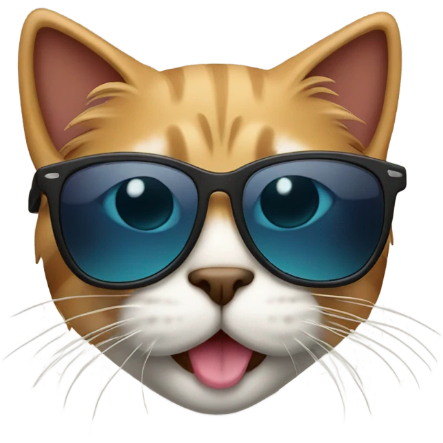 Cat with sunglasses emoji