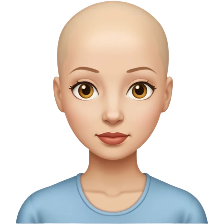 대머리 여자 emoji