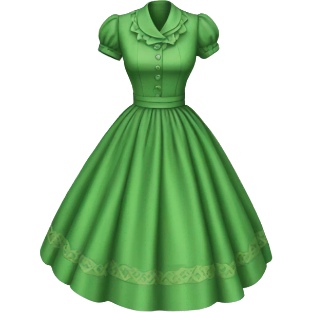 Green vintage dress emoji