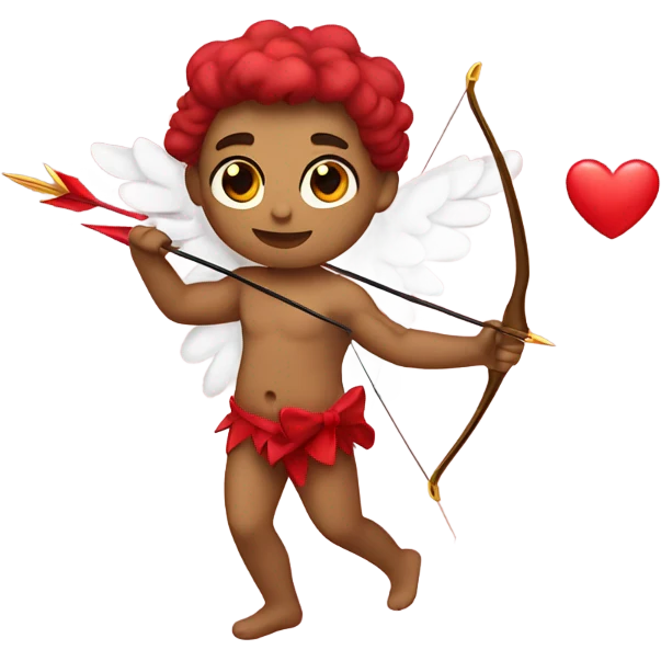 Cupid holding his heart bow emoji