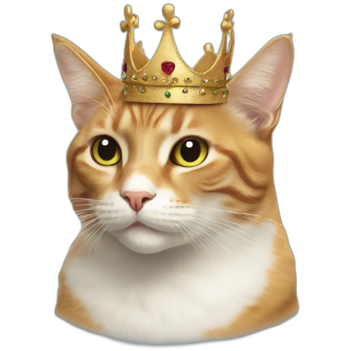 cat wearing a crown emoji