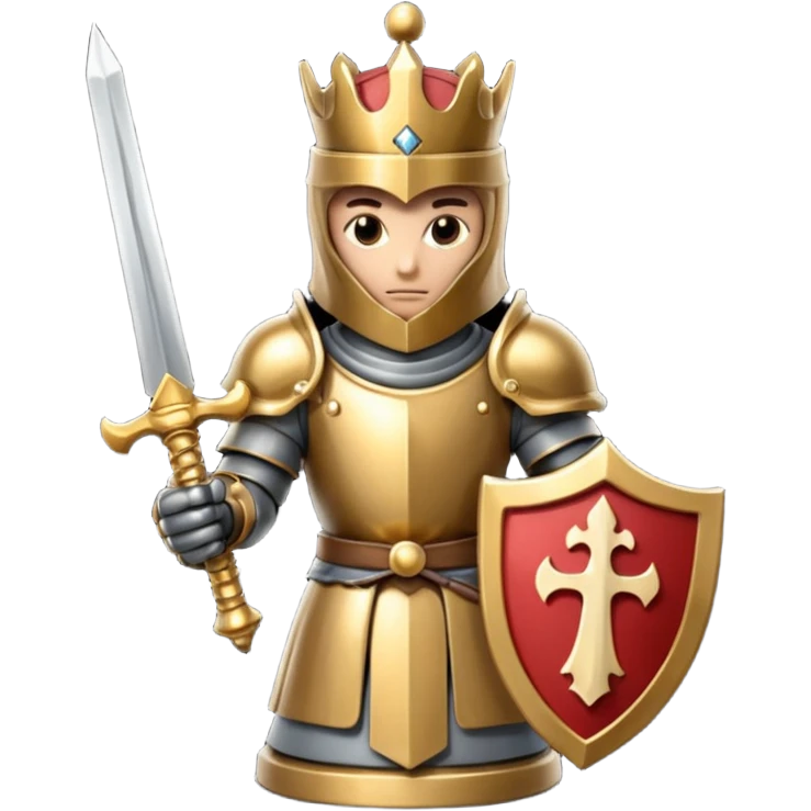 Chess piece representing a holy knight with guts sword emoji