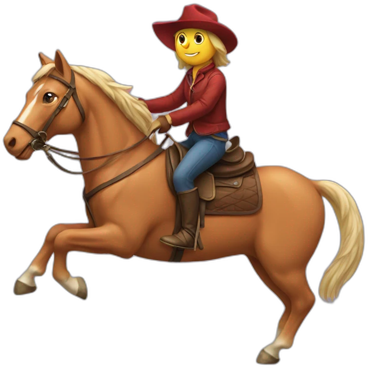 Cat riding horse emoji