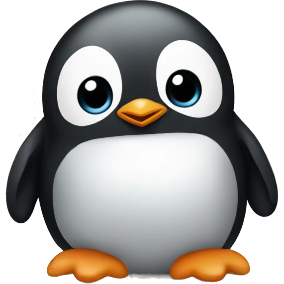 Baby penguin black heart emoji