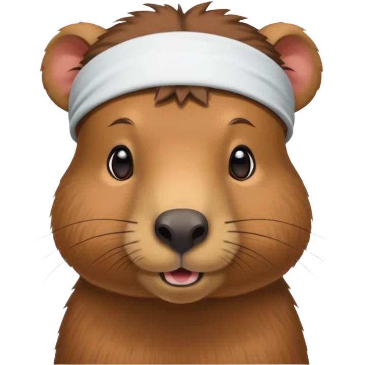 Capybara with headban emoji